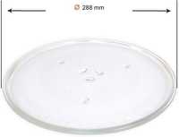 Talerz do mikrofali obrotowej szklany 28,8cm