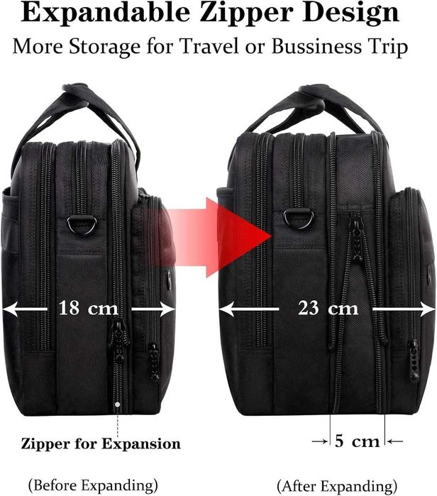 Torba na laptopa o przekątnej 17cali duża teczka biznesowa wodoodporna