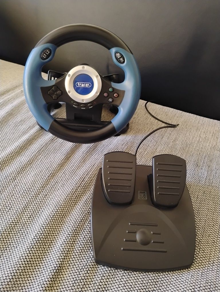 Kierownica Tracker Steering Wheel Speed Driver USB PC/PS2/PS3 + PEDAŁY