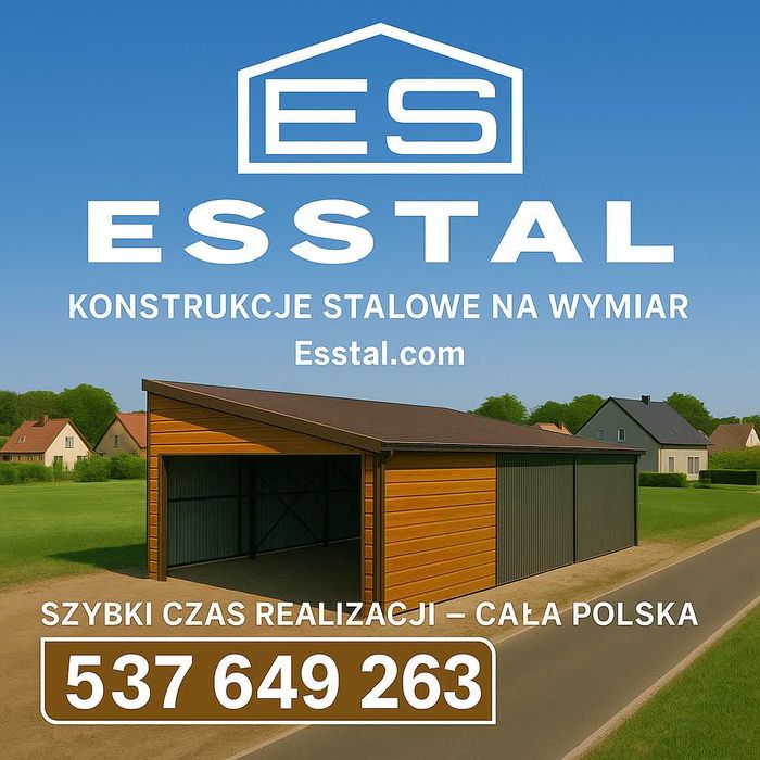 Garaż Blaszany - Hala Magazynowa | MAGAZYN | Wiaty , Hale | - ESSTAL
