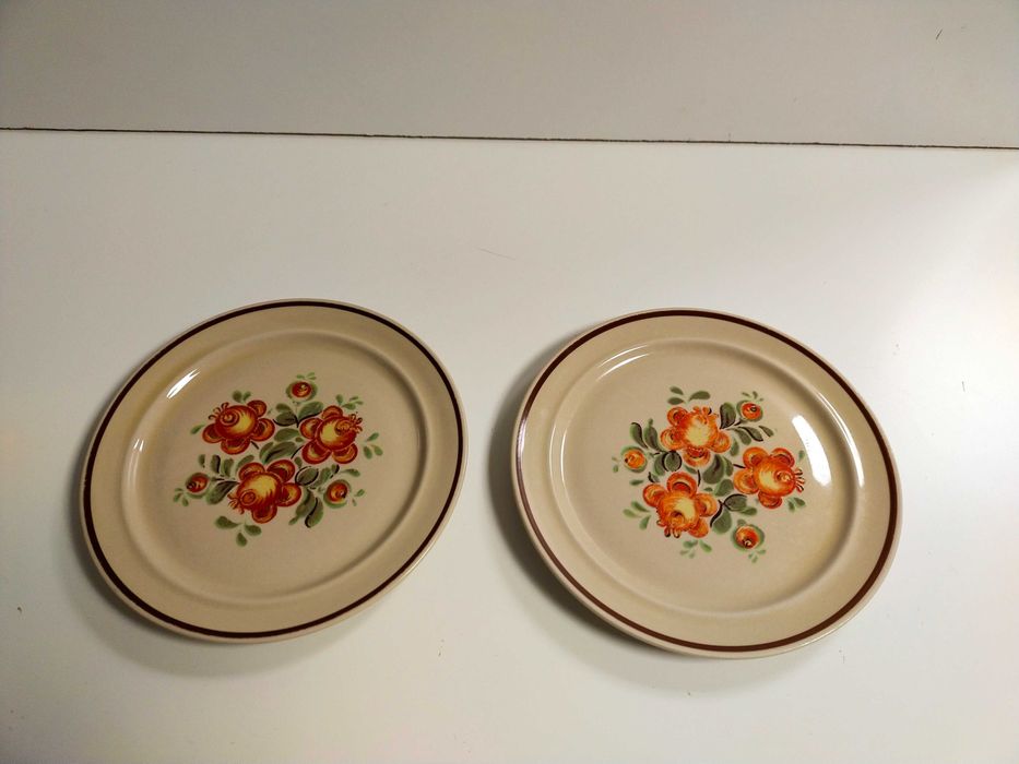 Dwa ceramiczne talerze Ceramika Pruszków