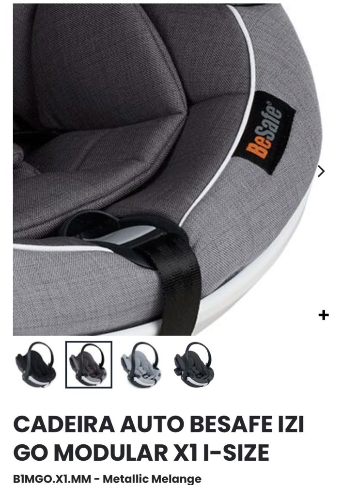 Cadeira auto ( Ovo ) izi go beSafe e Base isofix BeSafe