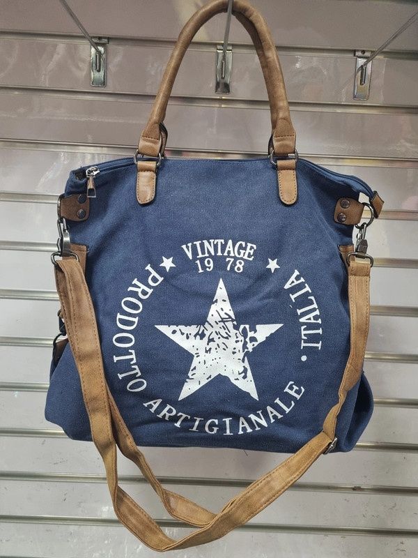 Torebka damska shopper niebieska