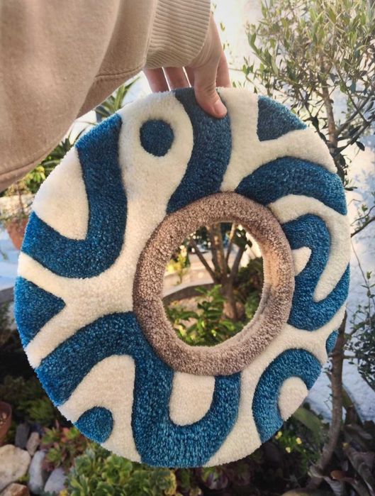 Espelho Tufting feito à mão