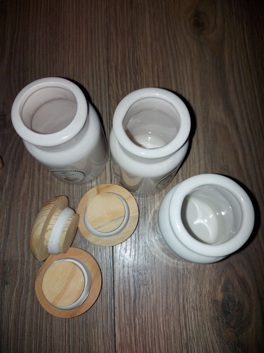 Pojemniki na przyprawy NOWE porcelana prezent dla babci mamy