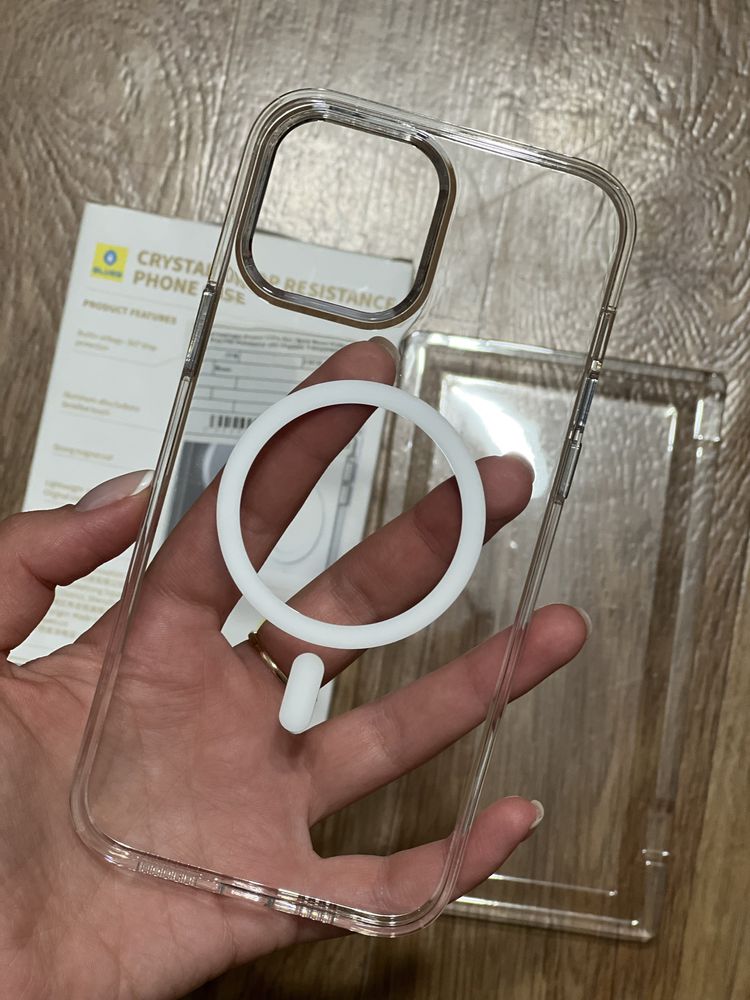 Прозорий чохол Blueo Crystal Drop на IPhone 13 pro max MagSafe