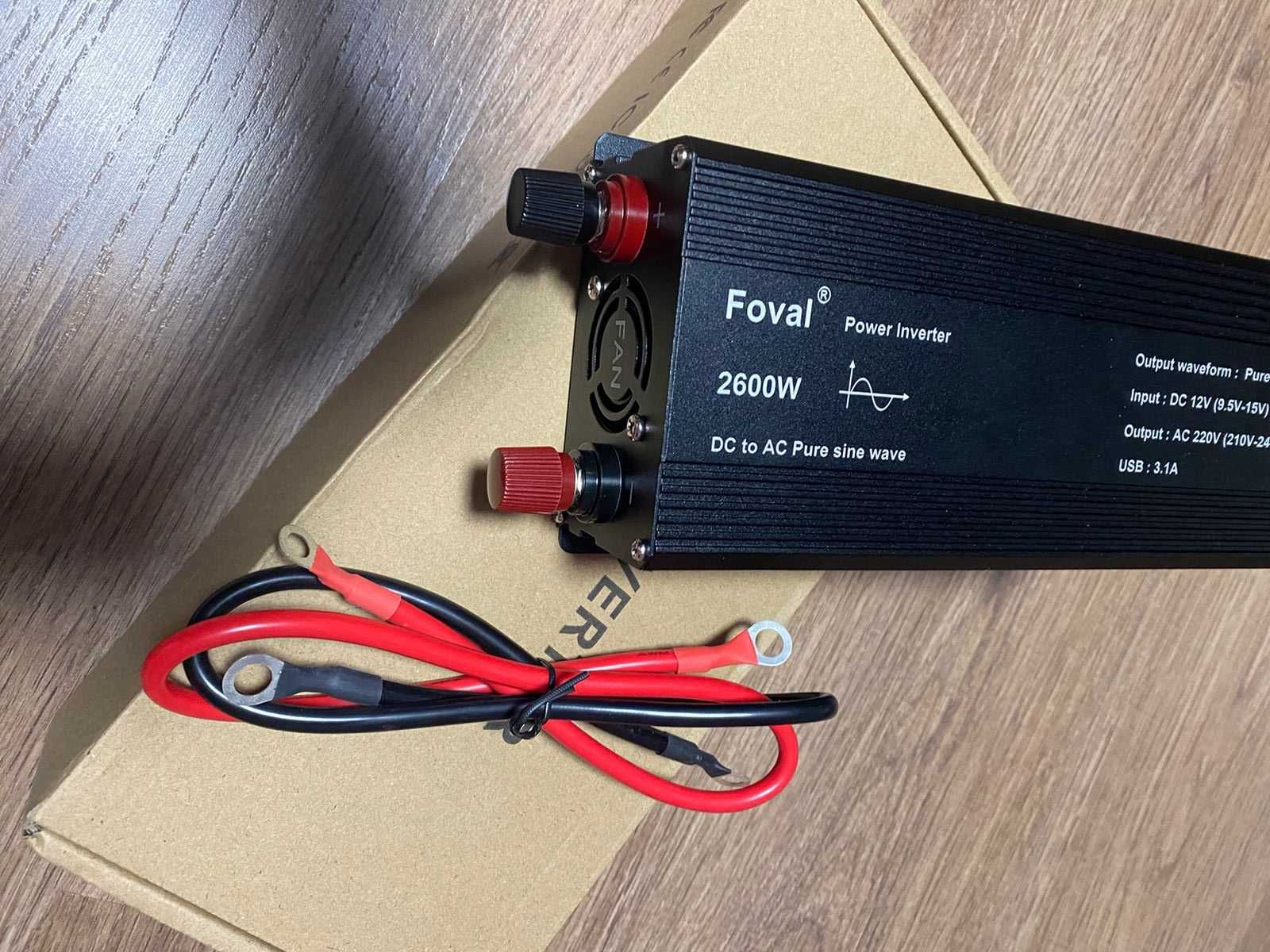 інвертор, перетворювач LVYUAN (Foval) 2600W с чистим синусом
