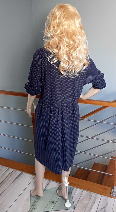 Sukienka Koszulowa w Delikatne groszki Roz. 50/52/54