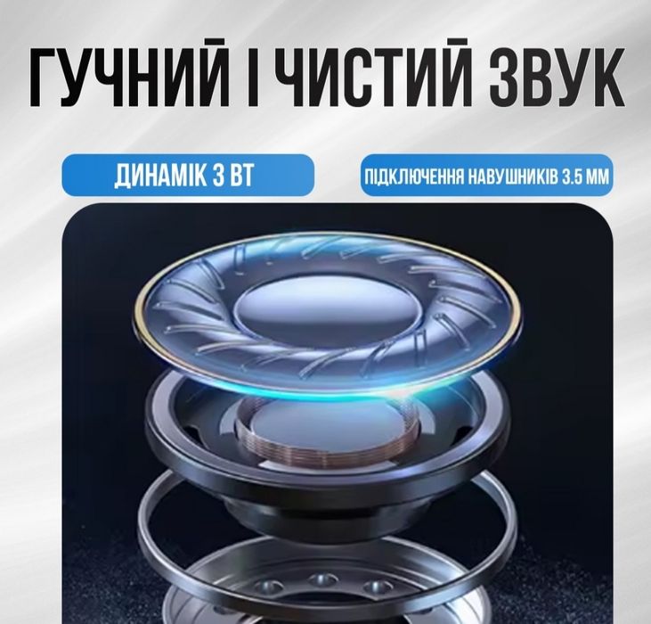 Радіоприймач кишеньковий 3-діапазонний з акумулятором JOC TG-77 Black