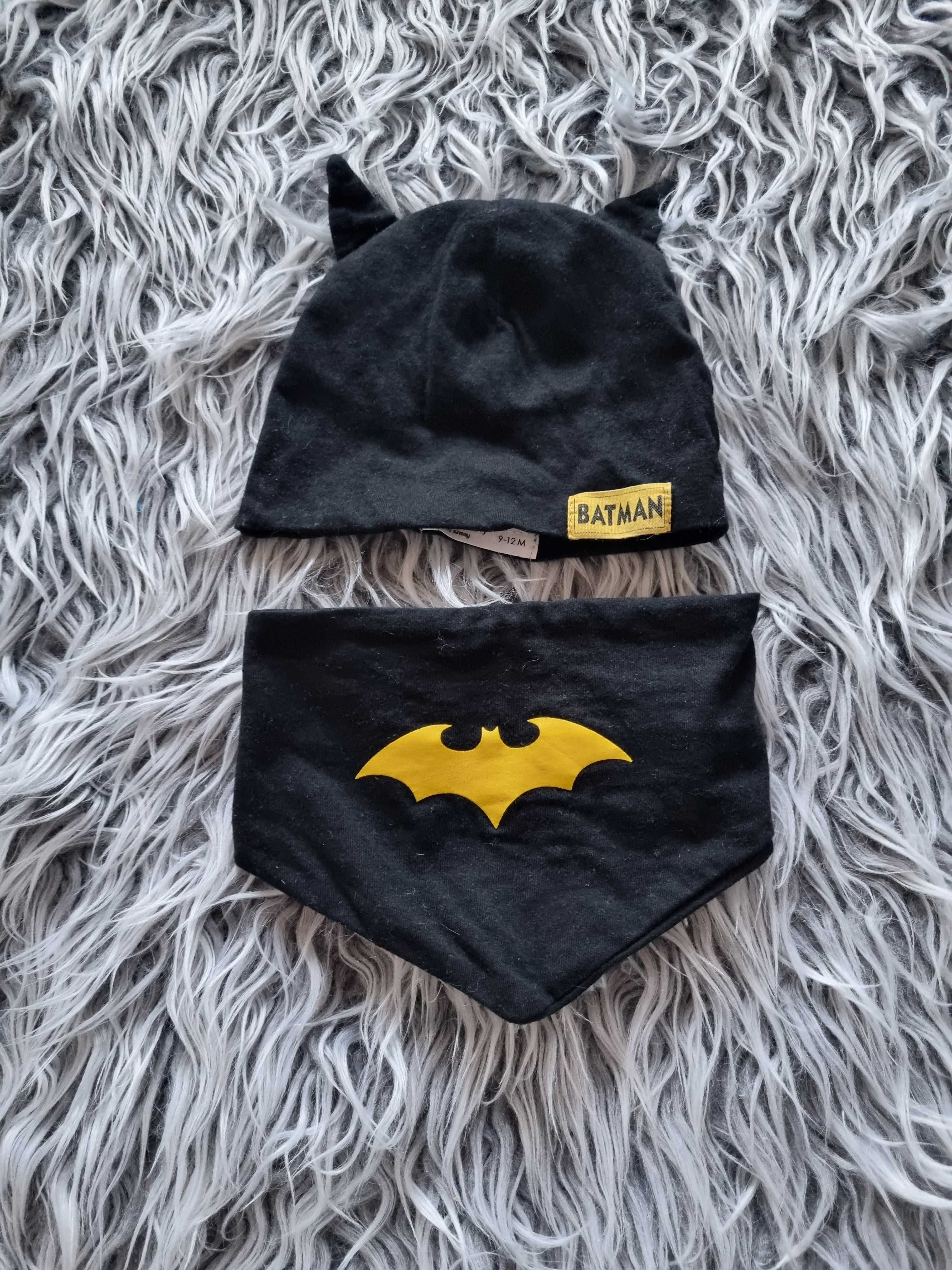 Czapka apaszka wiosenna Batman 6-9 m