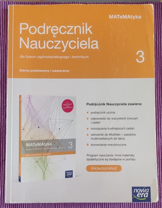 Matematyka podręcznik nauczyciela kl.3 podstawa i rozszerzenie