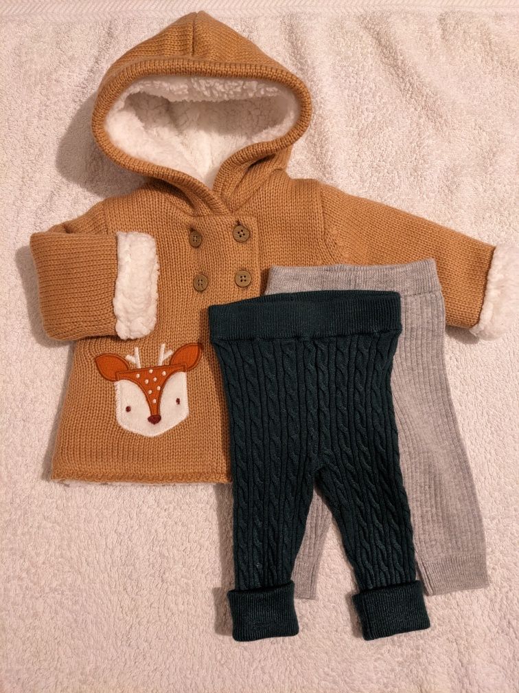 Kurteczka bluza zimowa ocieplana dla niemowlaka firmy Nutmeg 50 cm
