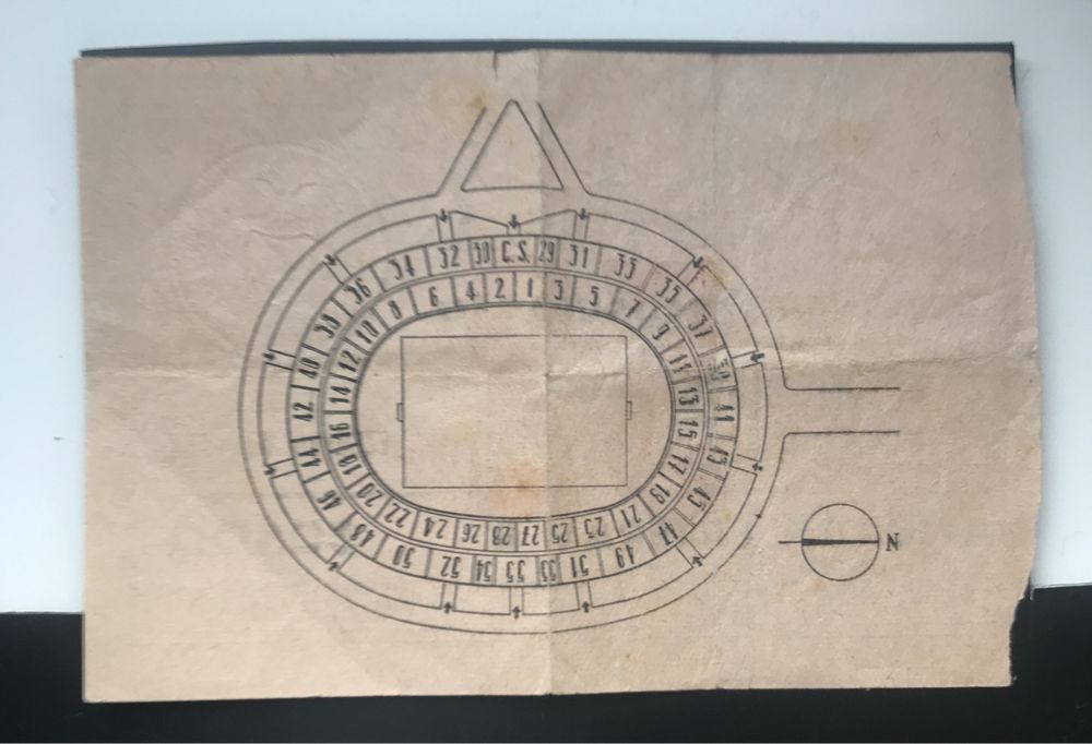 Bilhete Raro | Inauguração Estádio da Luz 1954 | Benfica x FC Porto