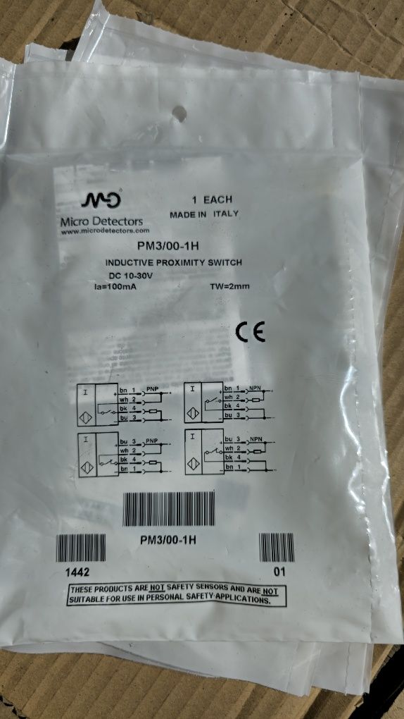 PM3/00-1H Циліндричний індуктивний датчик M.D. Micro Detectors