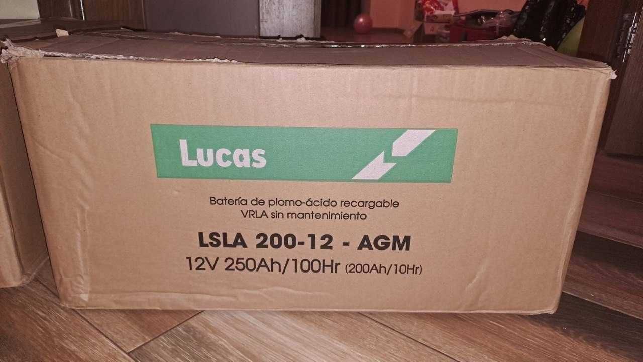 Акумулятори AGM LUCAS 200A 12v,для сонячної системи, інвертора (2шт.)