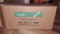 Акумулятори AGM LUCAS 200A 12v,для сонячної системи, інвертора (2шт.)