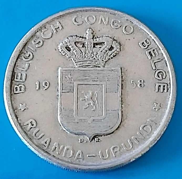 5 Francos de 1958 do Congo Belga