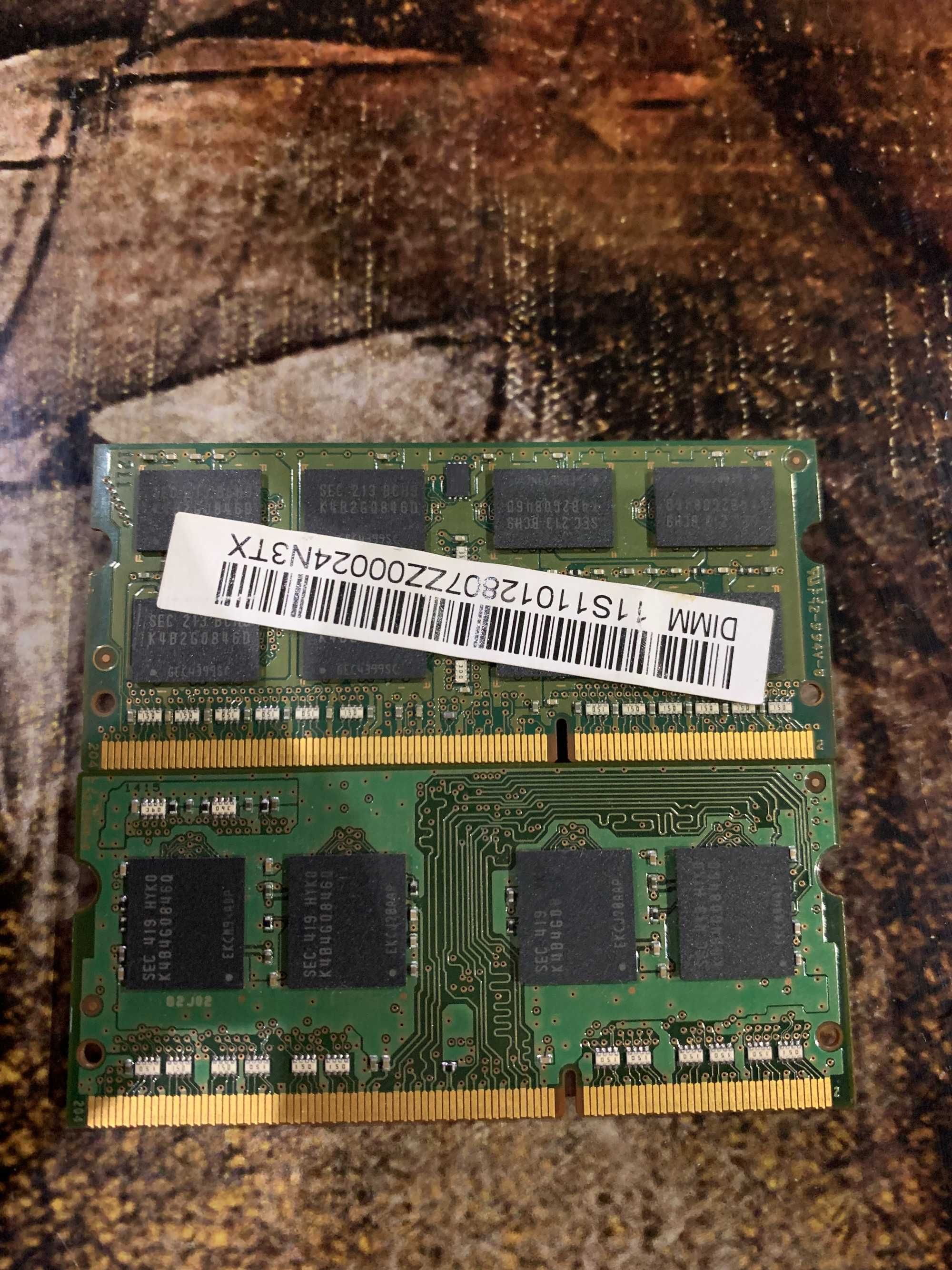 Samsung SoDIMM DDR3/DDR3L по 4Gb 1333/1600 Mhz Intel/AMD для ноутбука