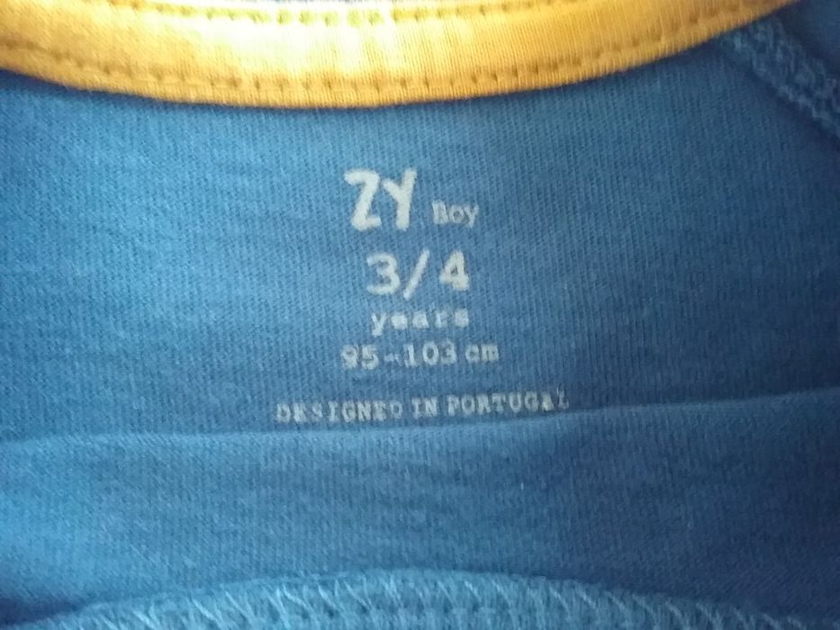 Camisola manga comp. Zippy tam3/4 anos