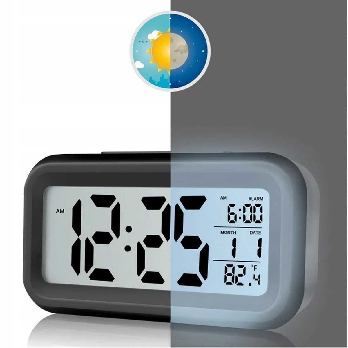 Zegar Elektroniczny Budzik LED Termometr Data Podświetlany Alarm