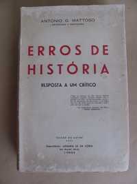 Erros da História de António G. Mattoso