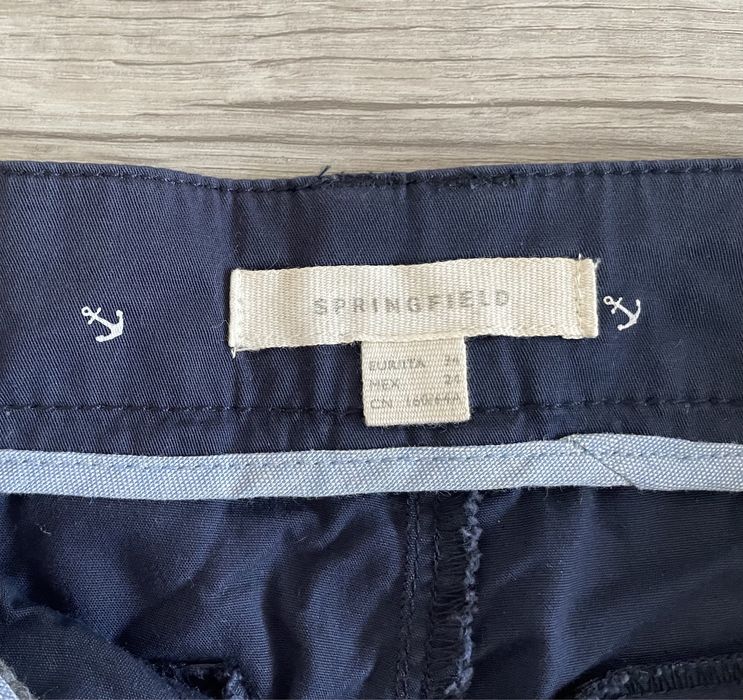 Calções azuis com âncoras (Springfield, tamanho 34)