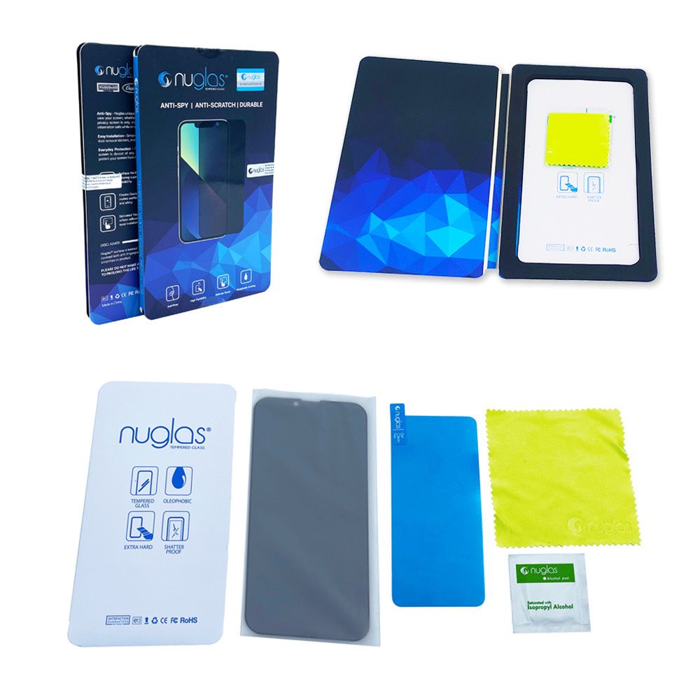 Антишпион Премум Защитное стекло Nuglas iPhone 15 Pro Max