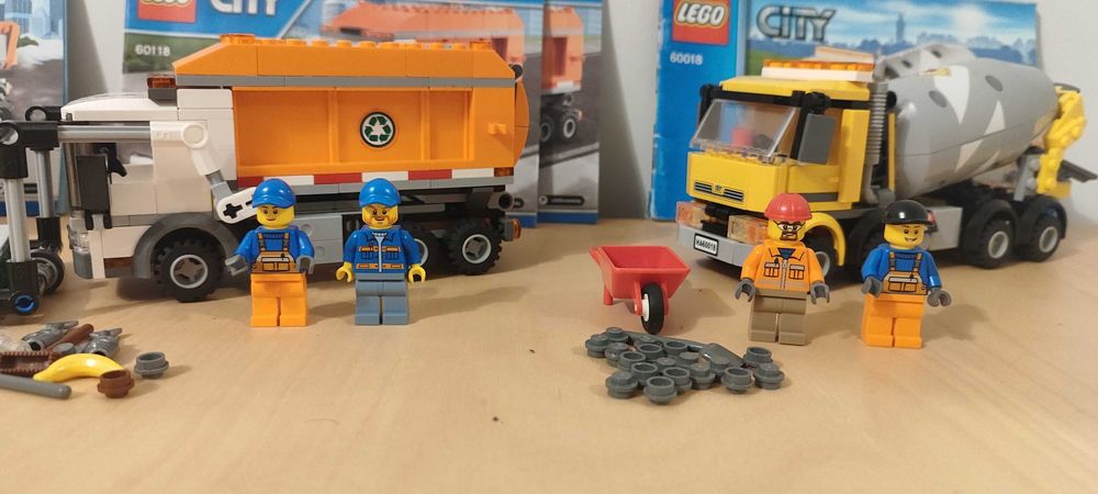 LEGO City 60018 Betoniarka, 60118 Śmieciarka, 60083 Pług śnieżny