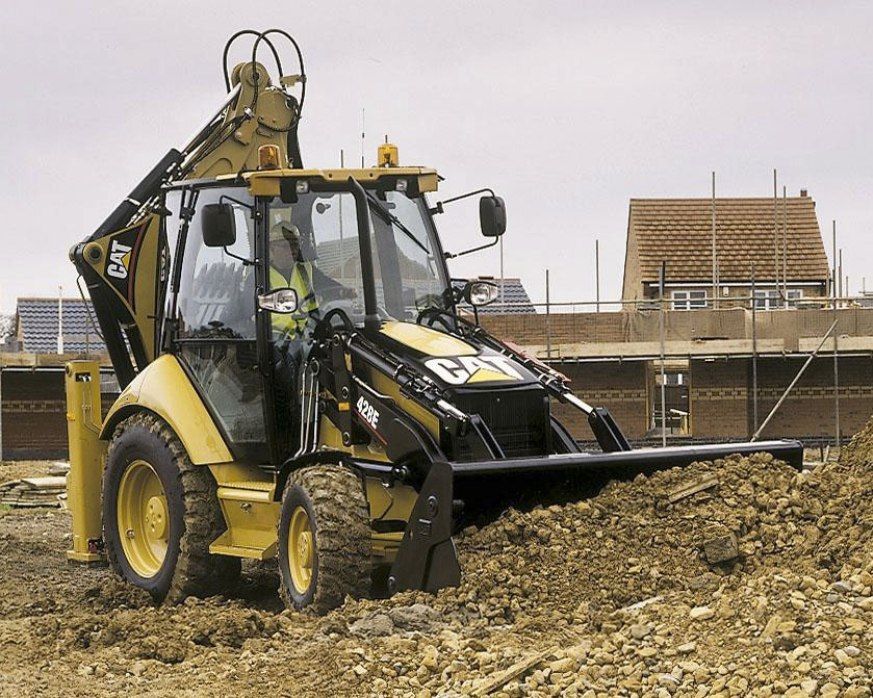 Аренда экскаватора САТ 428. МИНИ экскаватора.  Услуги спецтехники