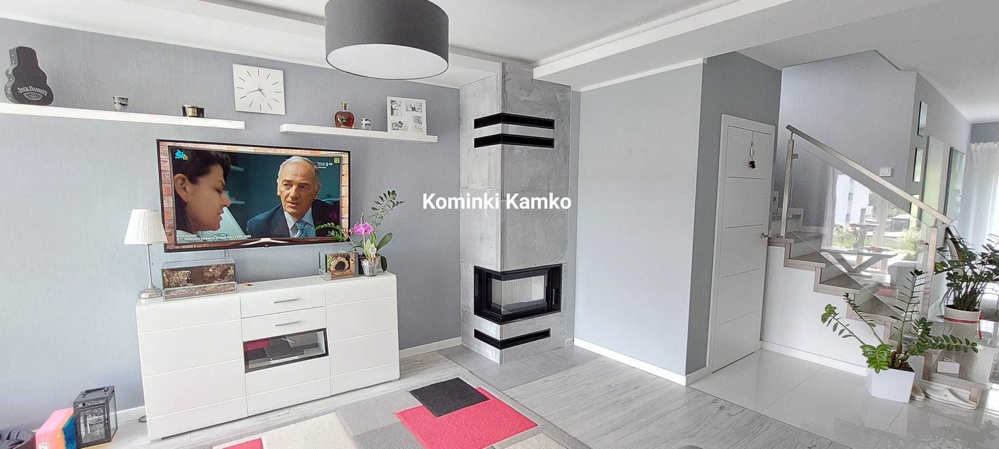 Kominki Kamko - wkład  Kratki Simple S BS narożny z zabudową