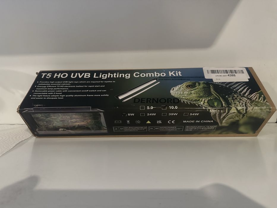 Zestaw oswietleniowy t5 uvb dla gadów