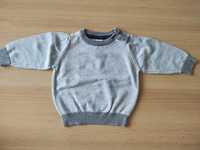 Piękny sweterek dla niemowlaka szary bawełniany c&a 62