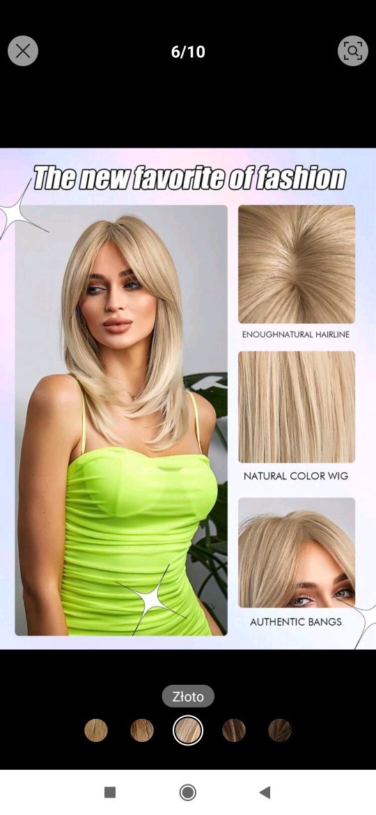 peruk długą nr.4 blond