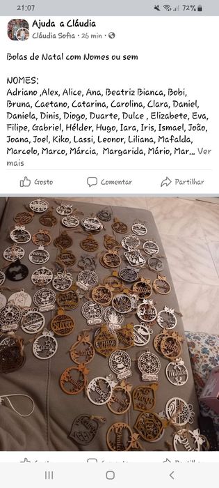 Bolas de natal com ou sem nomes