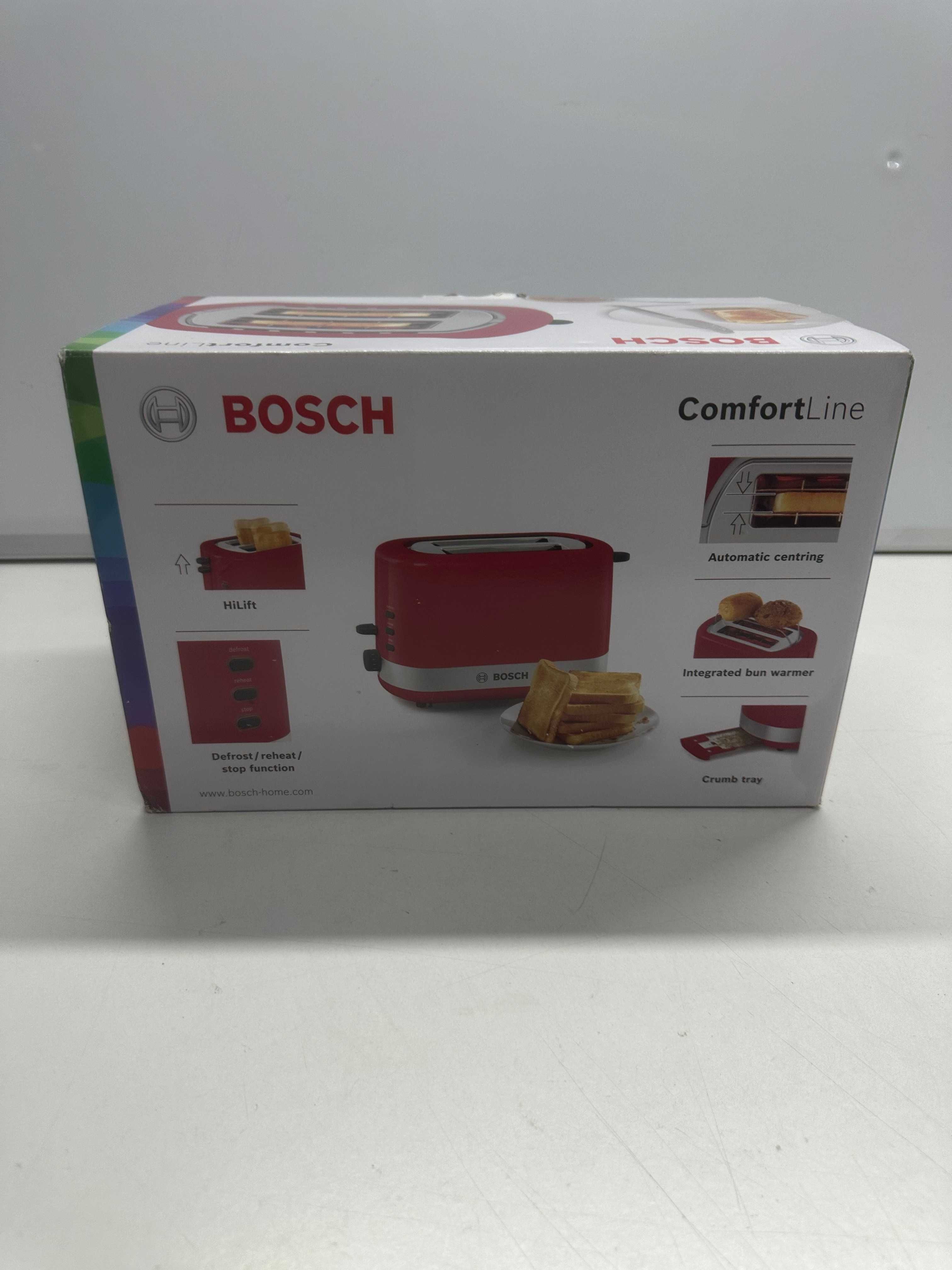 USZKODZONY Toster Bosch 6A514 czerwony 800 W P18A6