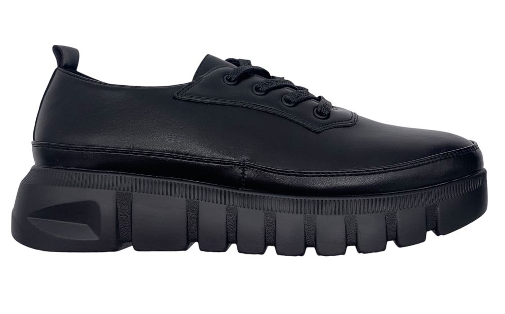 Buty półbuty damskie czarne rozmiar 43 sznurowane lekkie wiosenne