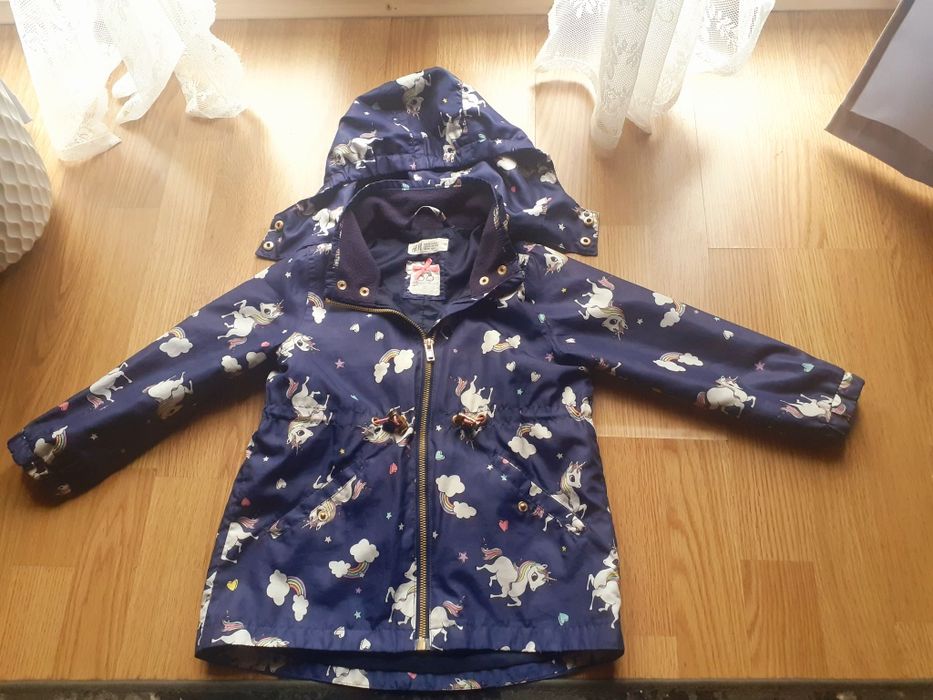 Kurtka jesienna parka hm jednorożce