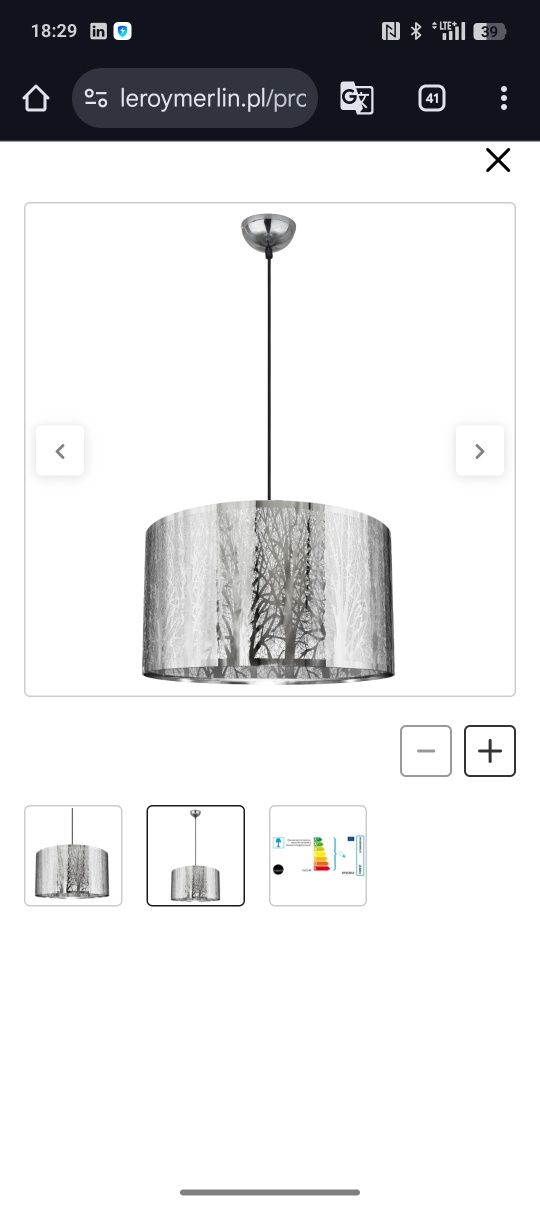 Lampa sufitowa do salonu/sypialni inspire forest