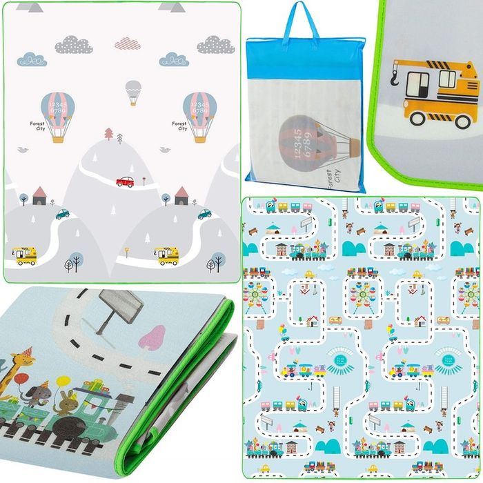 Mata Edukacyjna Piankowa Duża Dla Dzieci 180x150cm Składana Dwustronna