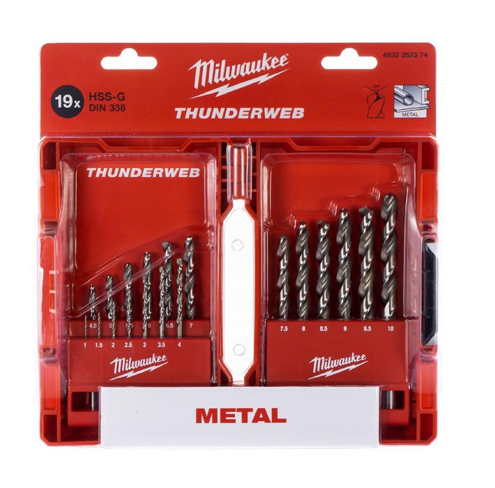 wiertła do metalu hss-g thunderweb kaseta 19 szt.