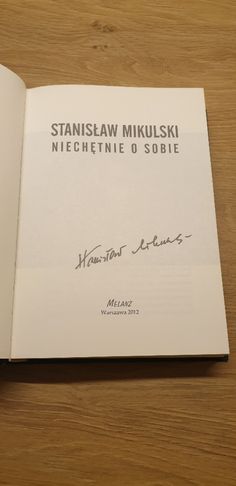 Książka - Stanisław Mikulski - Niechętnie o sobie