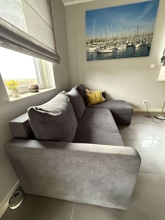 Narożnik szary z funkcją spania