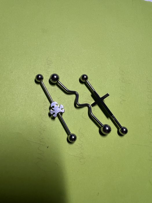 Сережки штанга для пірсингу Індастріал