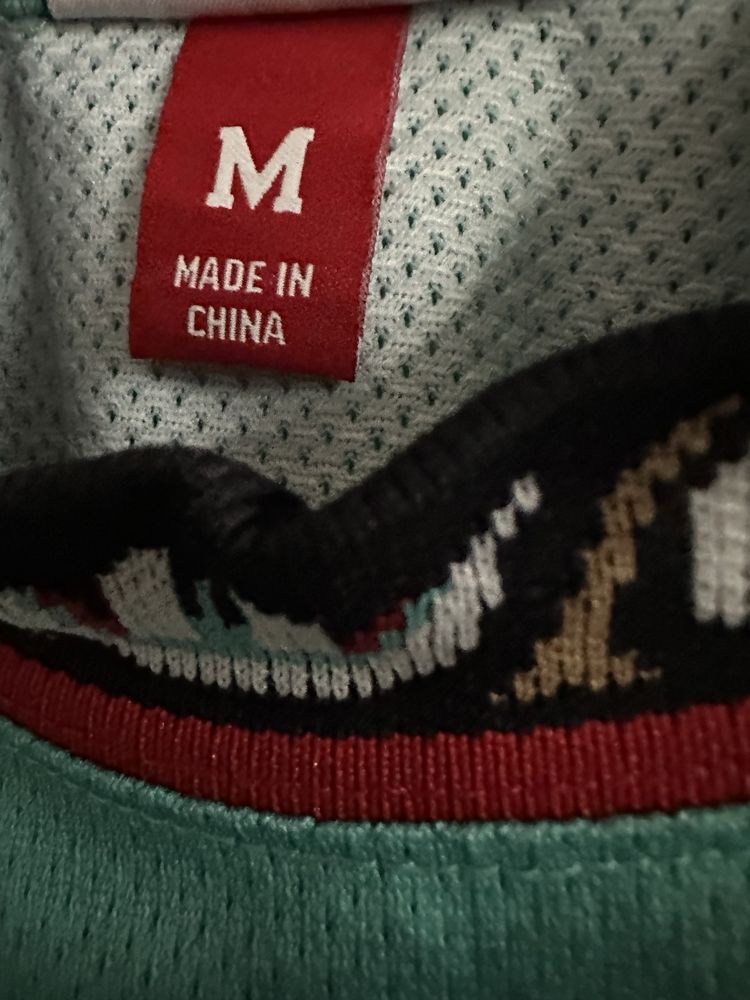 Koszulka Mitchell & Ness Vancouver Grizzlies turkusowa Big Face Jersey