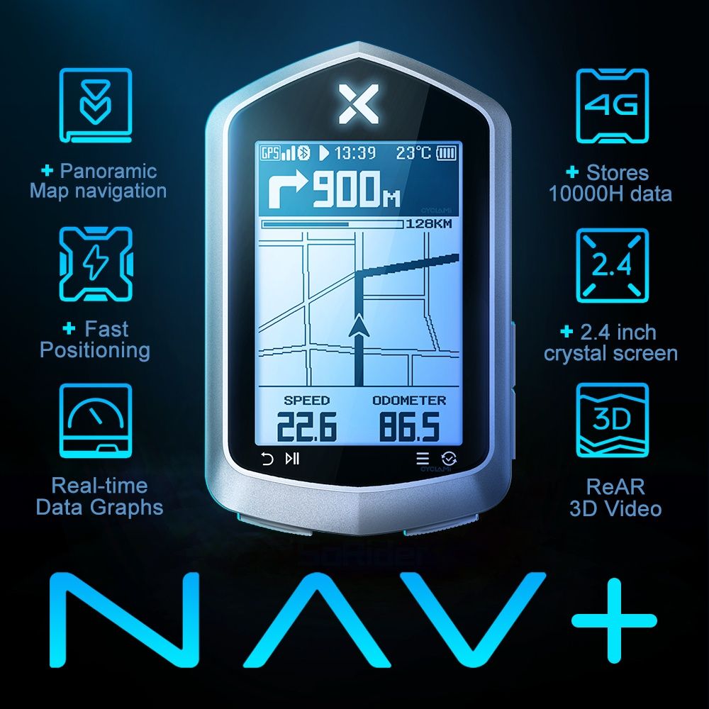XOSS NAV+ PLUS - licznik rowerowy z nawigacją / nawigacja rowerowa