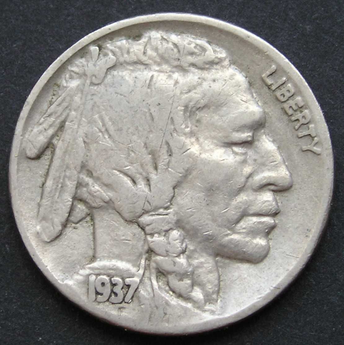 USA 5 centów 1937 - bizon i indianin