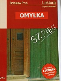 Książka Bolesław Prus - Omyłka (z opracowaniem)