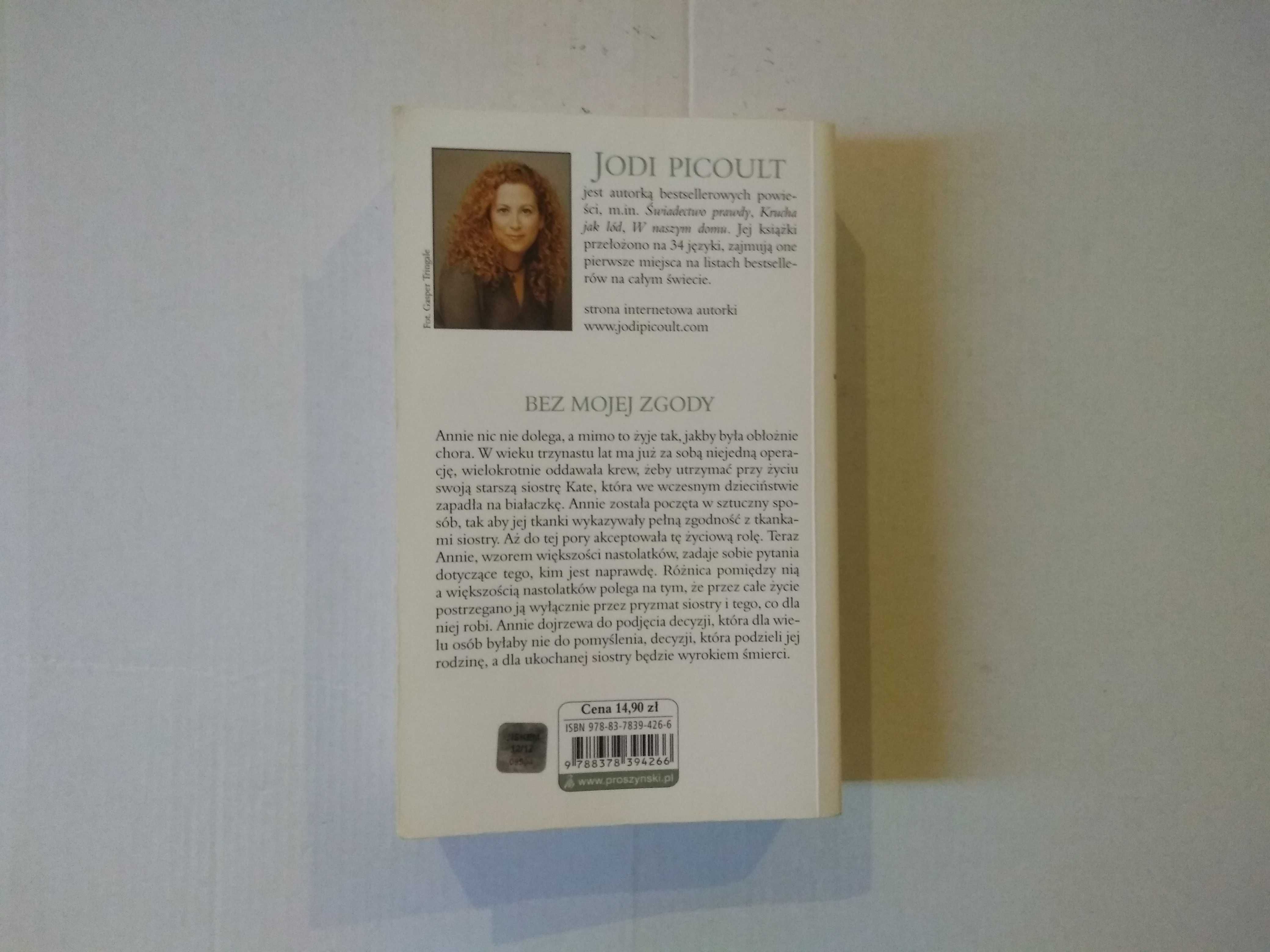Dobra książka - Bez mojej zgody Jodi Picoult (A4)