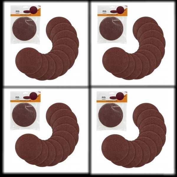 Papier ścierny 40 SZTUK na dysk P40 Krążek do szlifierki 125 mm Zestaw