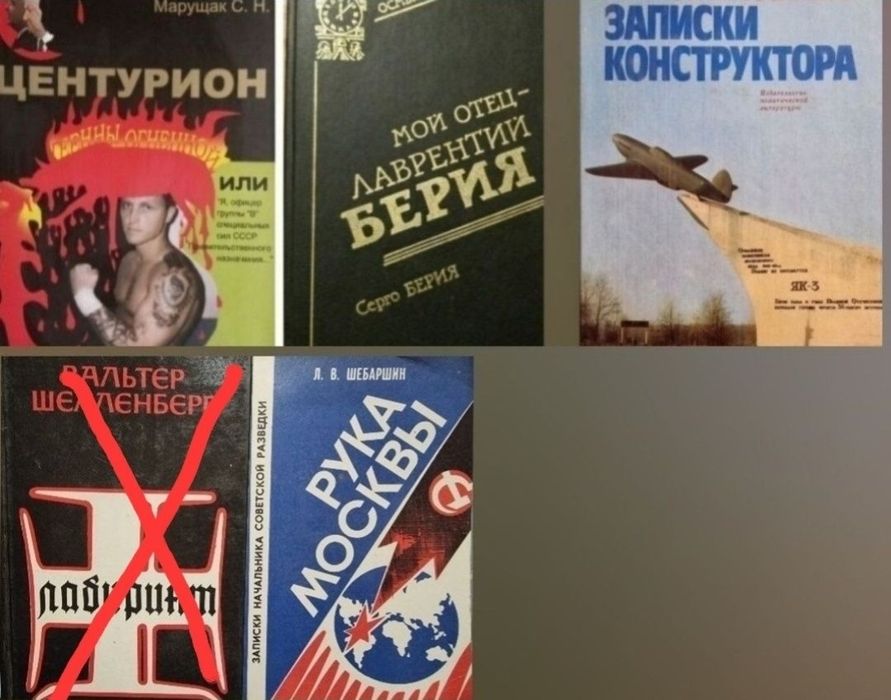 Комплект книг про історію СССР, КГБ та Другу Світову війну